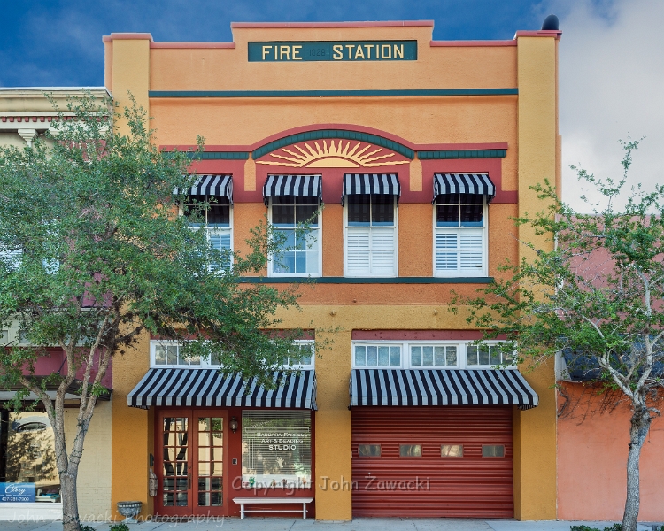 Firestation_6616-20x16.jpg - Hester and Shepard Block - 1887109 South Palmetto Avenue. M.K. Hester and Mr. Shepard had this building constructed in 1887 after theSeptember 1887 fire that swept through downtown Sanford. The building originallyhad three floors, but the top floor was condemned and removed in 1928. This blockserved as Sanford's first fire station from 1890 to 1974. The building also served as theCity Hall, Police Station and Jail.